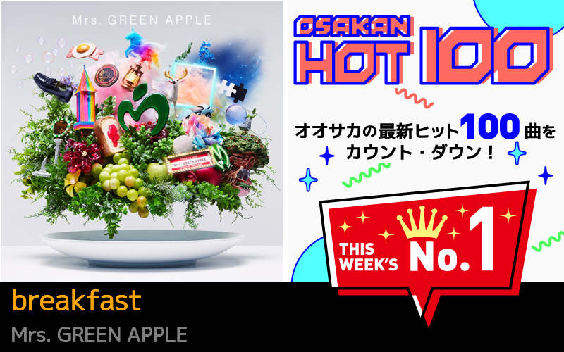 今週のOSAKAN HOT 100 の1位は藤井 風のHachiko