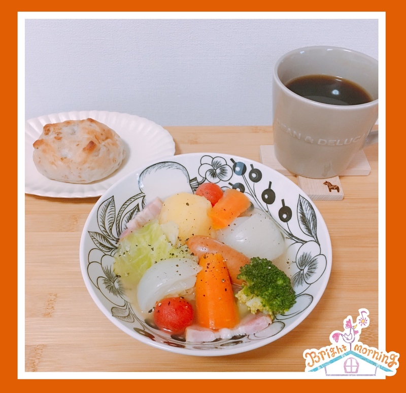 野菜ゴロゴロあったかポトフ で 手作り週末モーニン♪