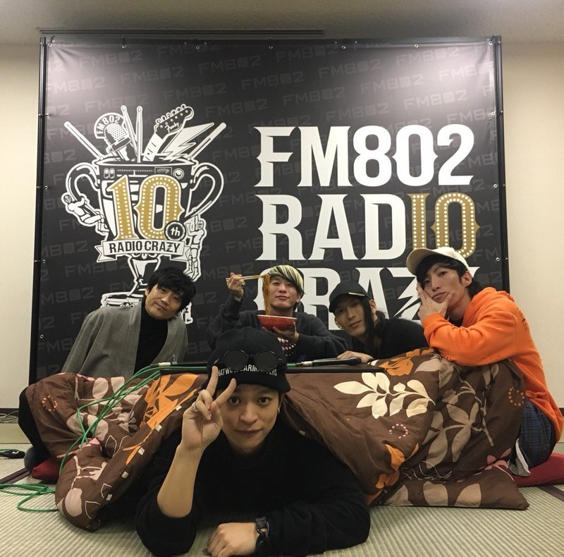 ただいま #RK802 で THE ORAL CGARETTES ライブ直後のインタビューO.A中♪