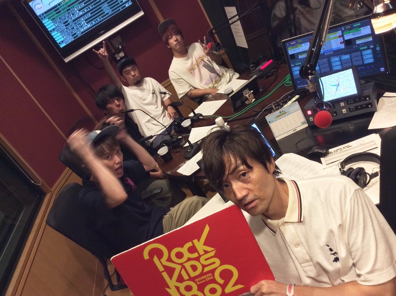 現在 #RK802 に << 04 Limited Sazabys（@04LS_nagoya） >> 全員揃って生出演中!!!