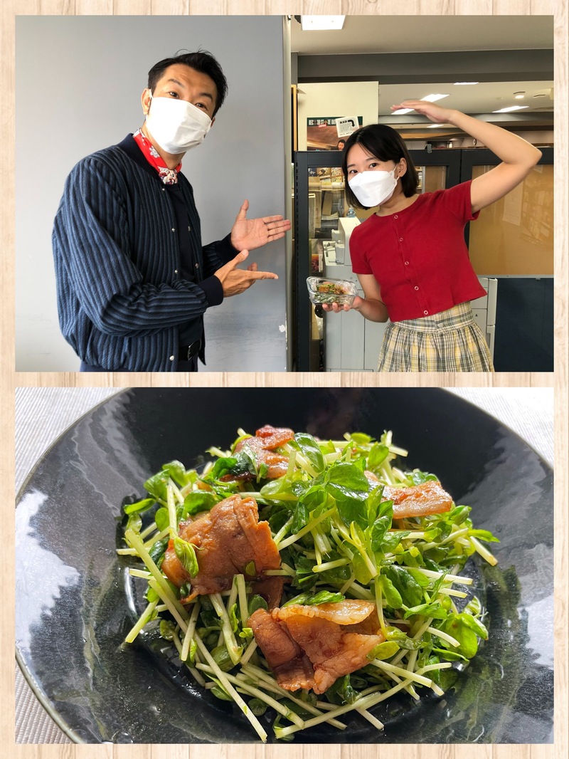 #おはたく 「暑さに負けない！豚バラと豆苗のおかずサラダ」をご紹介♪