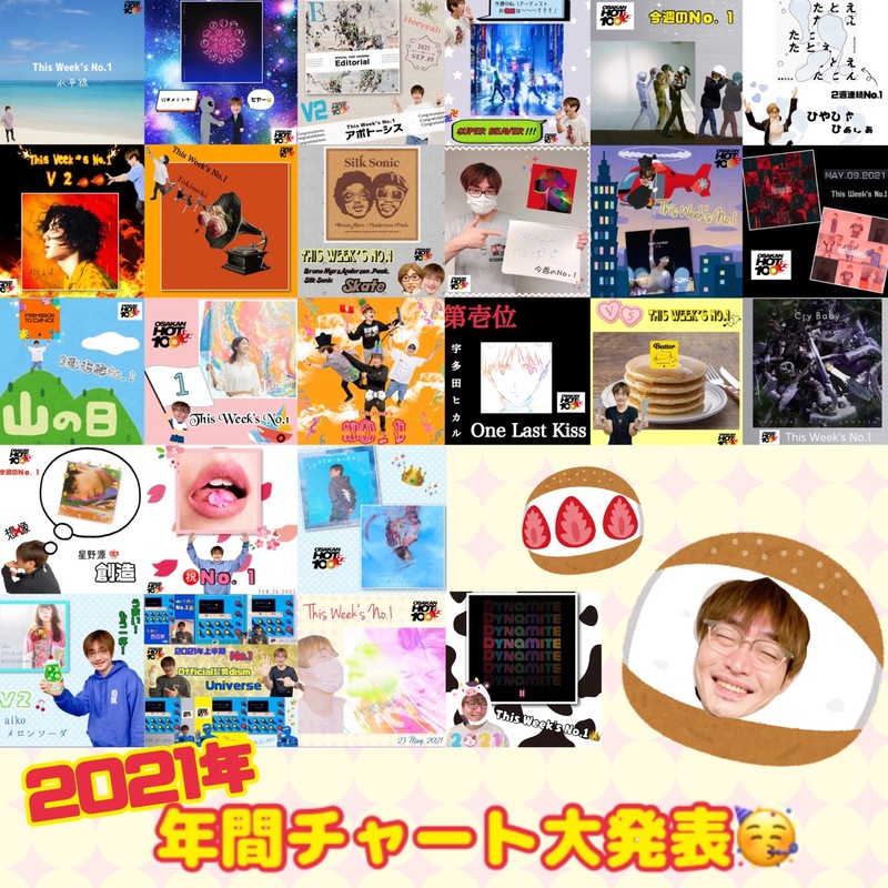 本日のメニュー♪ 2021年 年間チャート大発表!! No. 1予想待ってます!!
