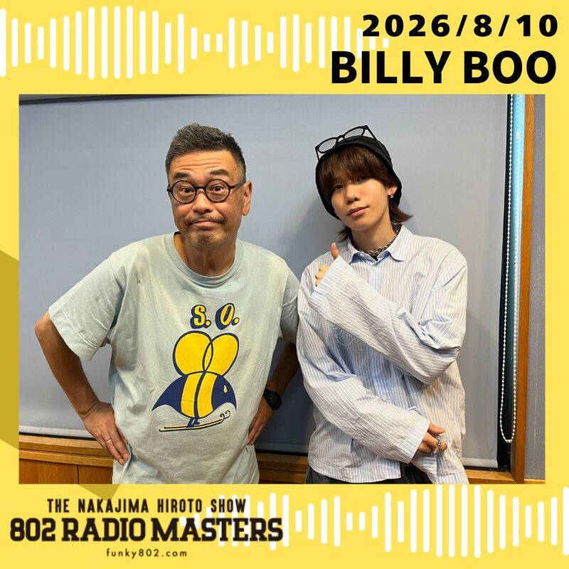 GUEST:BILLY BOO(@BILLYBOO_offici)からKAZUKI UJIIEがスタジオ生出演！