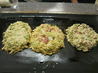 お好み焼きで頼んだのはこの３つ。