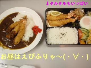 お昼はエビフライで決定であります！