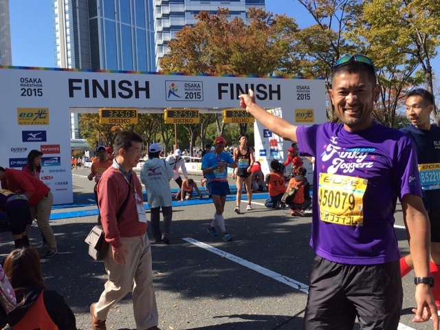 大阪マラソン　吉村昌広　FINISH